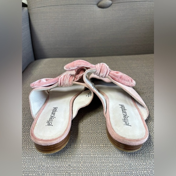 Jeffrey Campbell Charlin Suede Bow Mule Flat Blush Size 7 - Picture 6 of 6